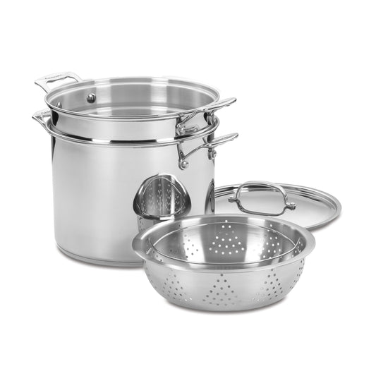 12-Qt. Chef's Classic™ Stainless Pasta/Steamer Set (4pc) | Cuisinart Cookware