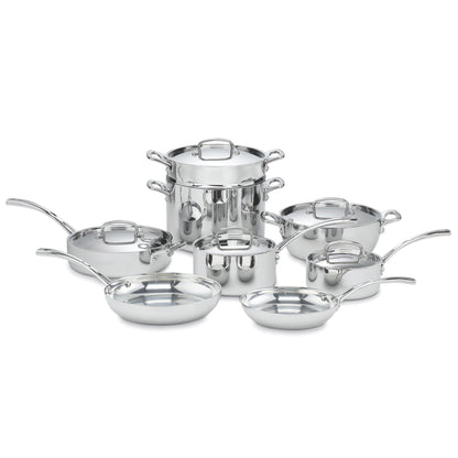 French Classic Stainless 13 Pc. Cookware | Made in France, Tri-Ply | Cuisinart Cookware