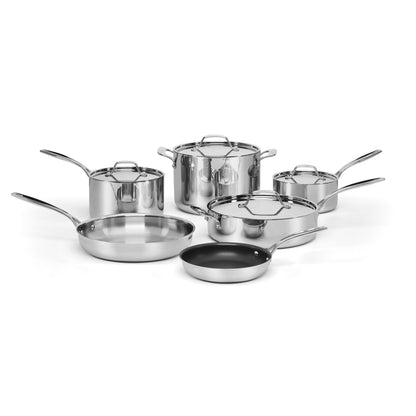 Custom-Clad 5-Ply Stainless Steel 10 Piece Cookware Set | Cuisinart Cookware