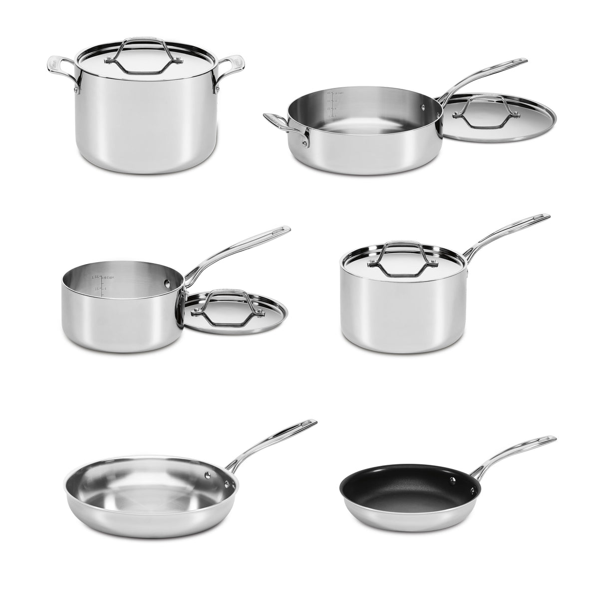 Custom-Clad 5-Ply Stainless Steel 10 Piece Cookware Set | Cuisinart Cookware