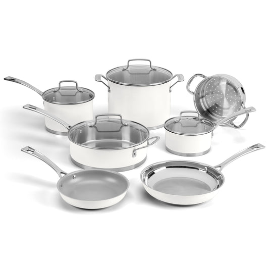 11 Piece Matte White Set | Cuisinart Cookware
