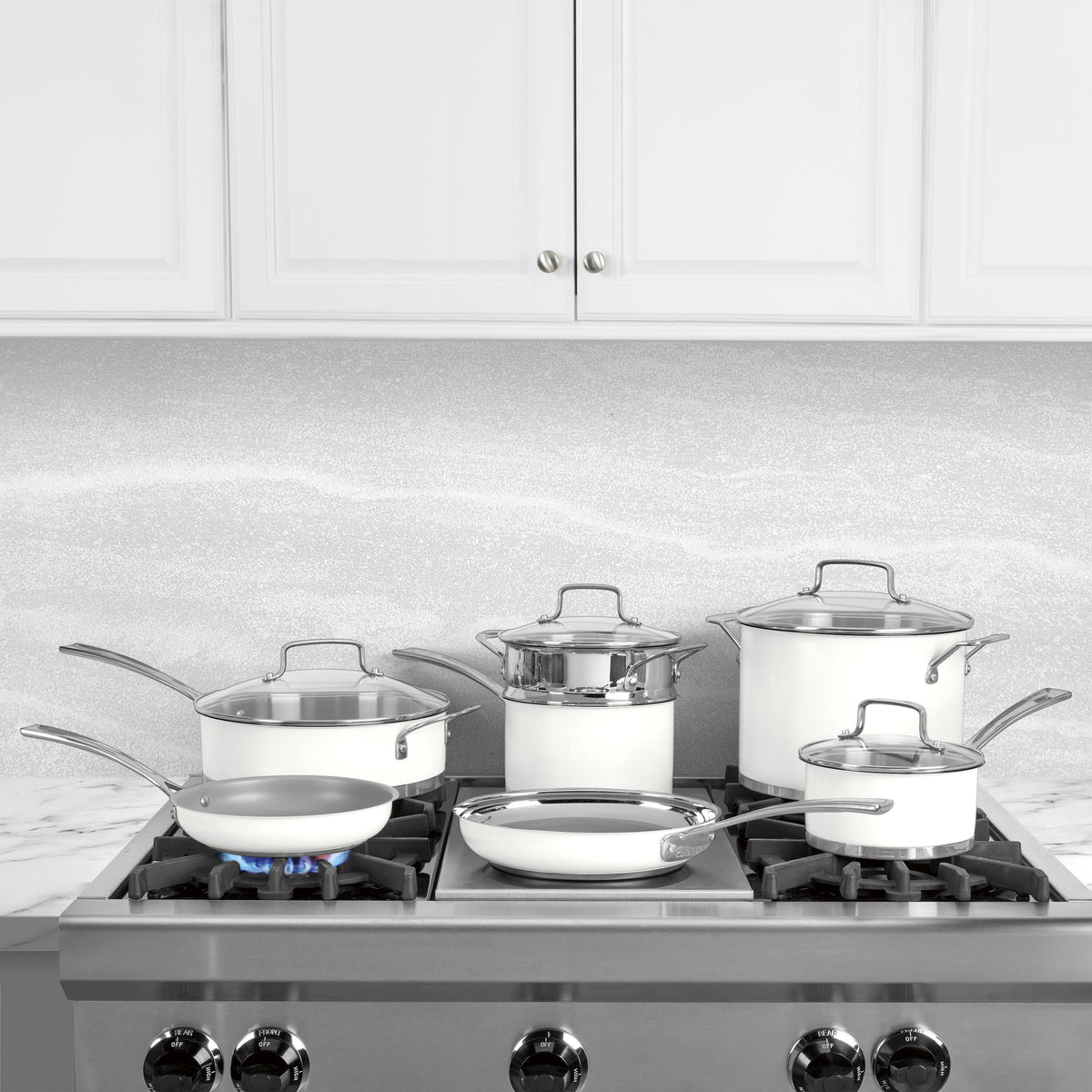 11 Piece Matte White Set | Cuisinart Cookware