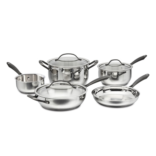 Radiant Pro Stainless with Brushed Titanium Finish 8-Pc Set | Cuisinart Cookware
