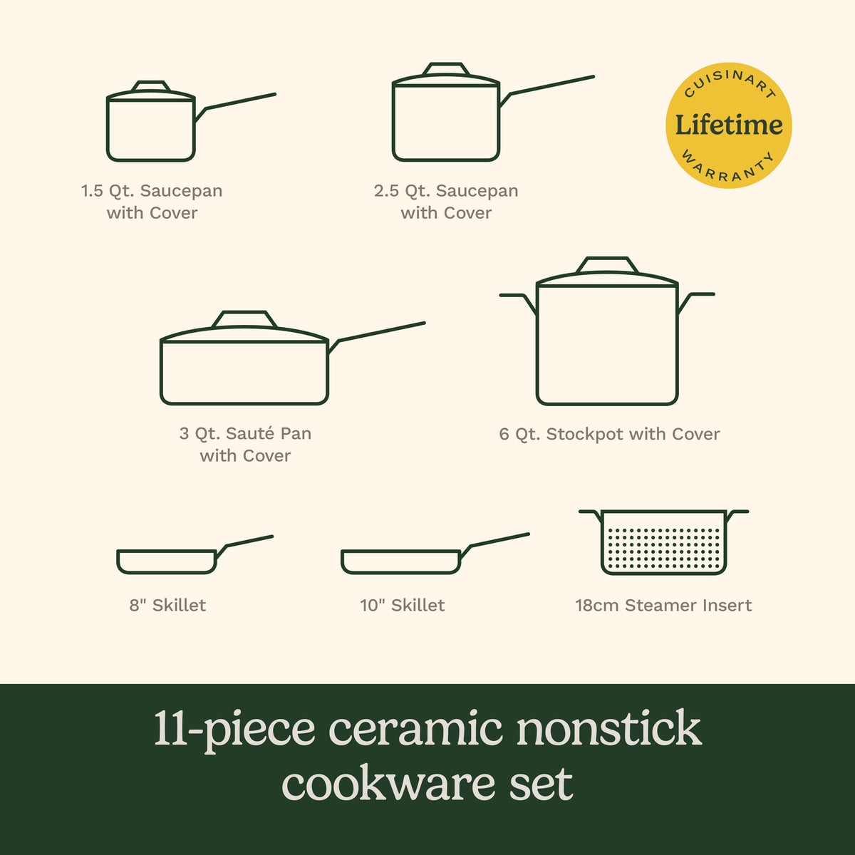 11-Pc Intermix™ Ceramic Nonstick Set | Cuisinart Cookware