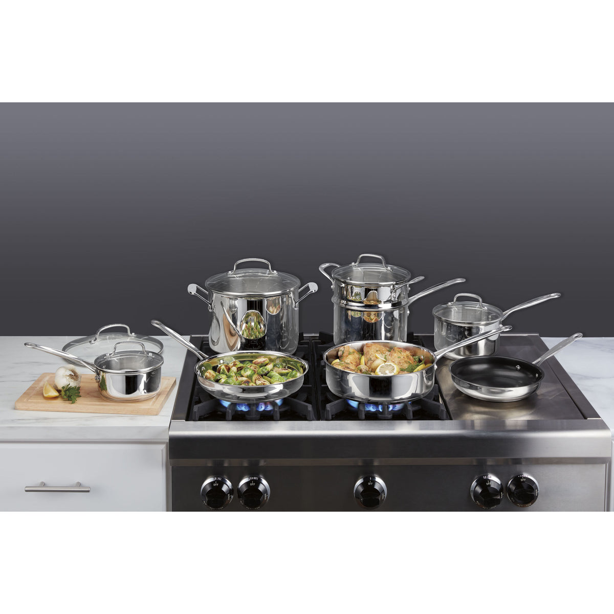 Chef's Classic™ Stainless Cookware 13-Piece Set | Cuisinart Cookware