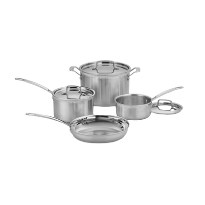 MultiClad Pro Triple Ply Stainless Cookware 7 Piece Set | Cuisinart Cookware