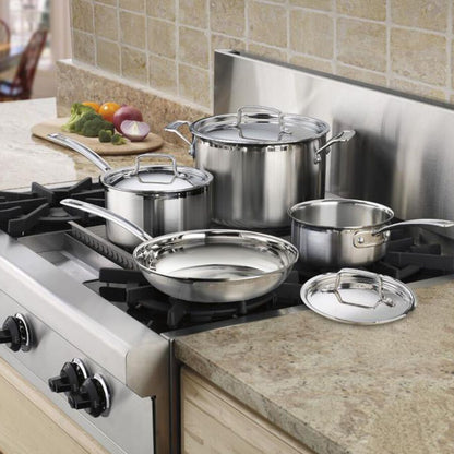 MultiClad Pro Triple Ply Stainless Cookware 7 Piece Set | Cuisinart Cookware