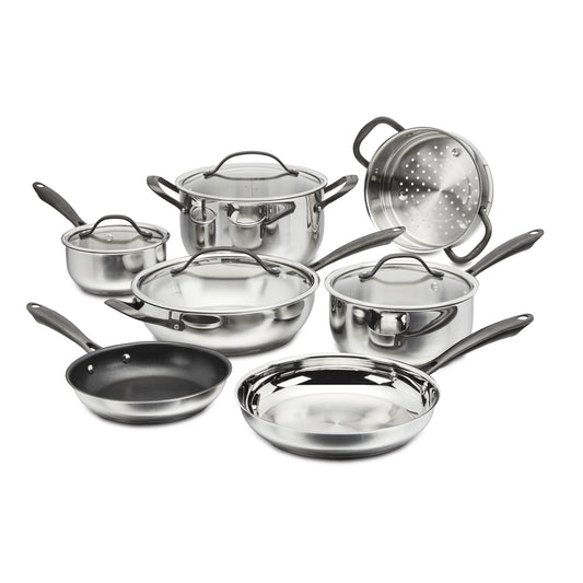 Radiant Pro Stainless with Brushed Titanium Finish 11-Pc Set | Cuisinart Cookware