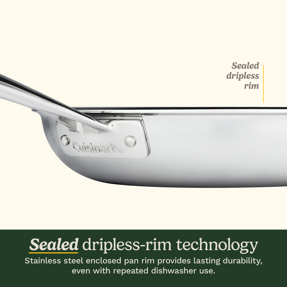 FusionPlus™ Hybrid Stainless Steel 12" Skillet with Helper | Cuisinart Cookware