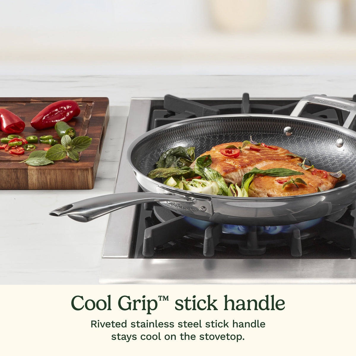 FusionPlus™ Hybrid Stainless Steel 12" Skillet with Helper | Cuisinart Cookware