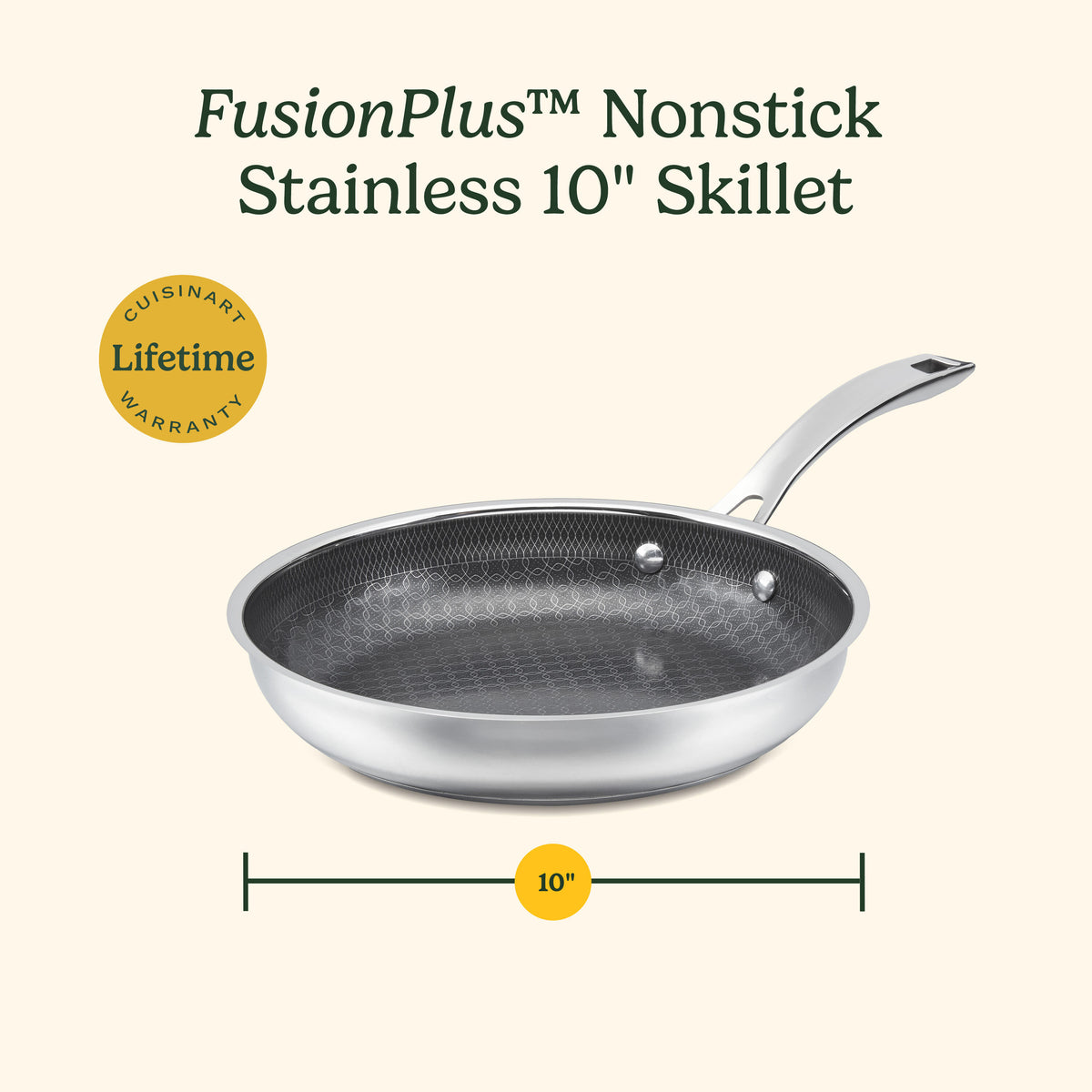 FusionPlus™ Hybrid Stainless Steel 10" Skillet | Cuisinart Cookware