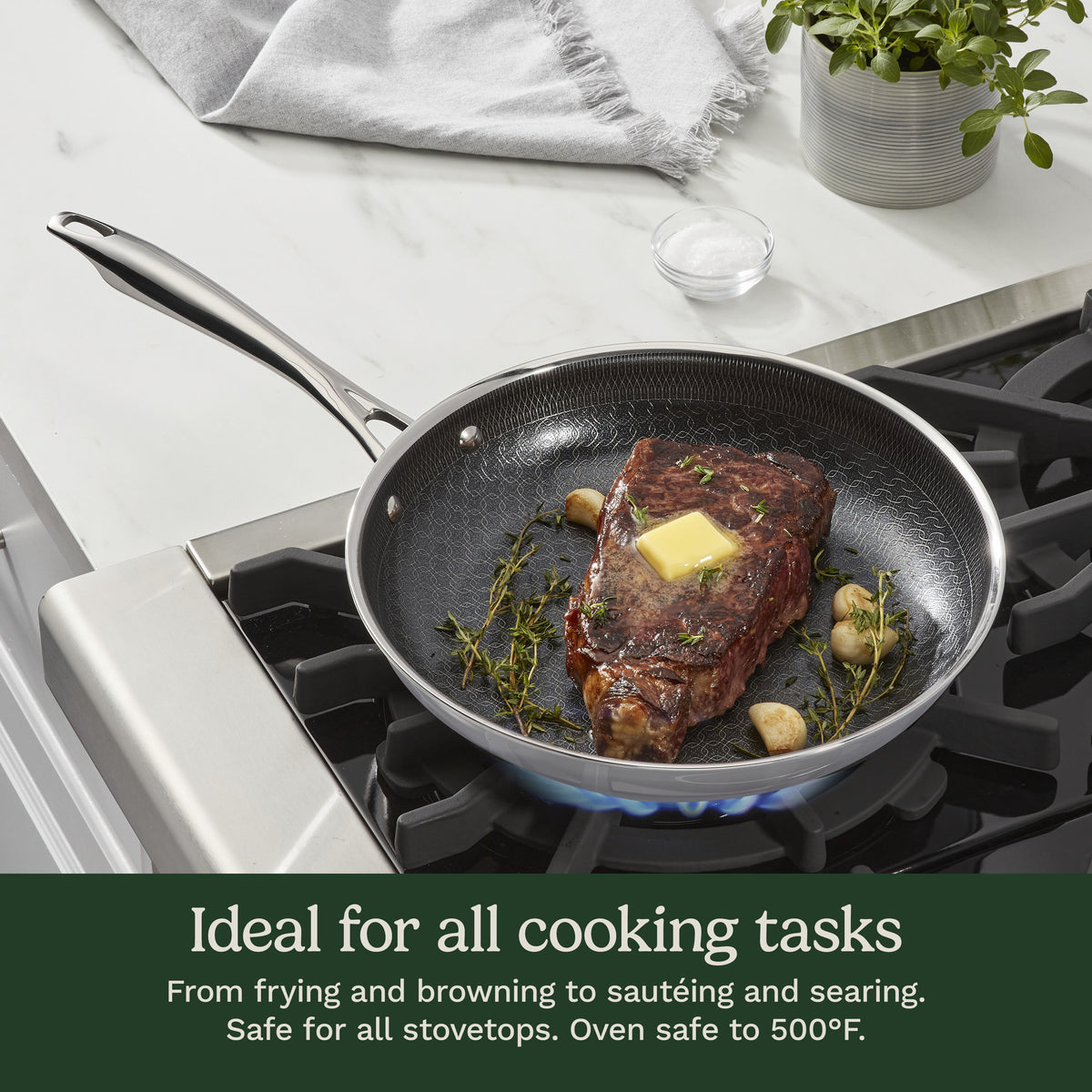 FusionElite+™ Nonstick Tri-Ply Stainless Steel 10" Skillet | Cuisinart Cookware