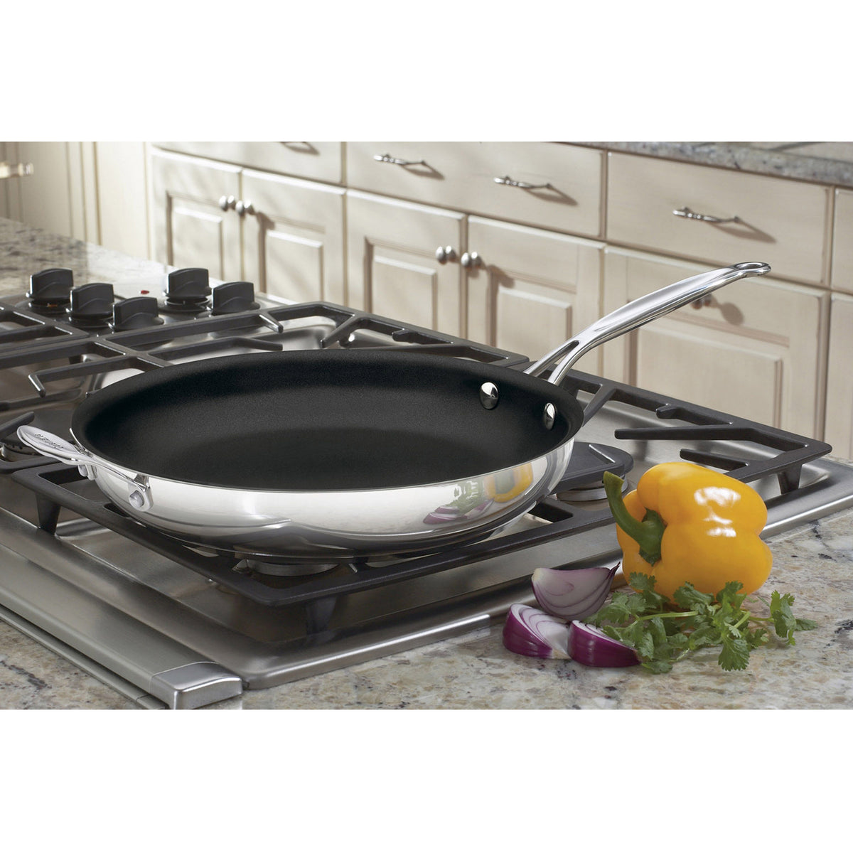 Chef's Classic™ Stainless 12" Skillet with Helper Handle | Cuisinart Cookware