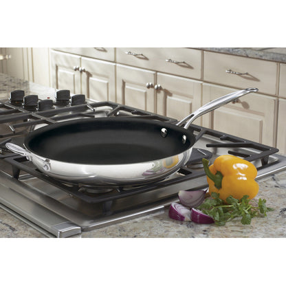 Chef's Classic™ Stainless 12" Skillet with Helper Handle | Cuisinart Cookware