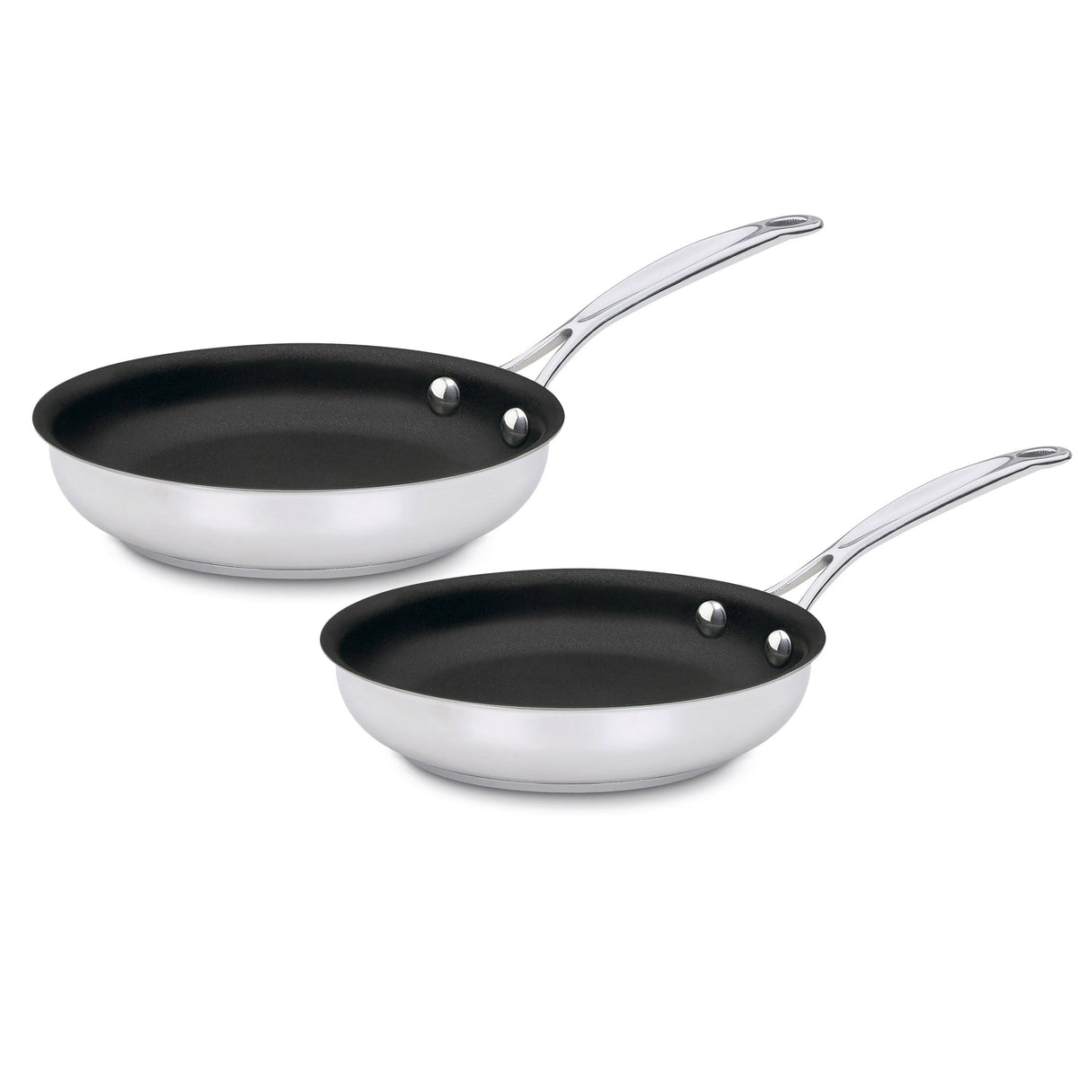 Chef's Classic™ Stainless Set of 2 Non-Stick Skillets (9" Skillet & 11" Skillet) | Cuisinart Cookware