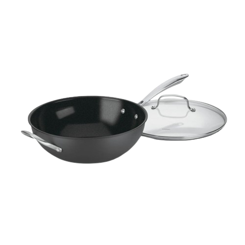 12" Stir Fry Wok with Glass Cover | Cuisinart Cookware