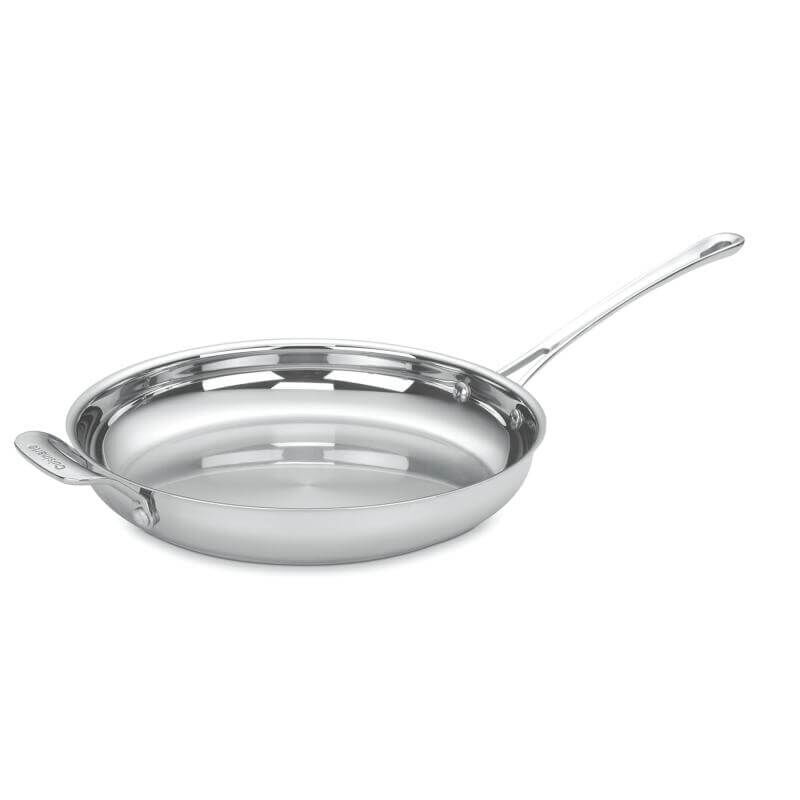 Contour® Stainless 12" Skillet with Helper Handle | Cuisinart Cookware