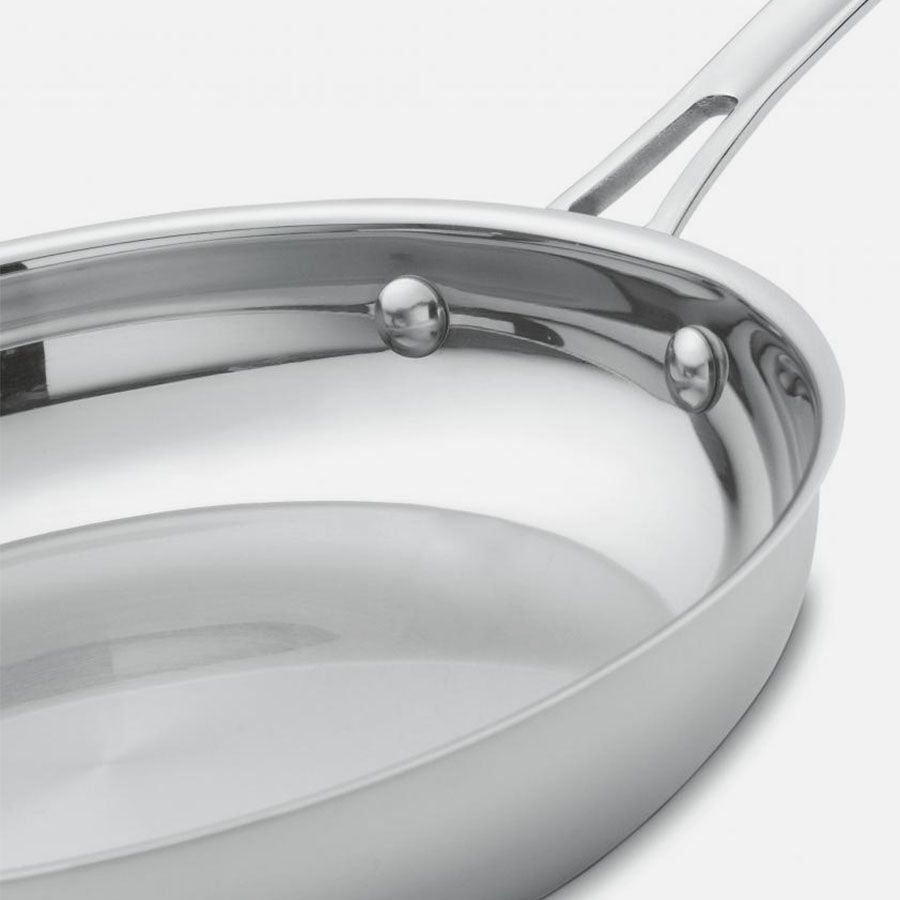 Contour® Stainless 12" Skillet with Helper Handle | Cuisinart Cookware