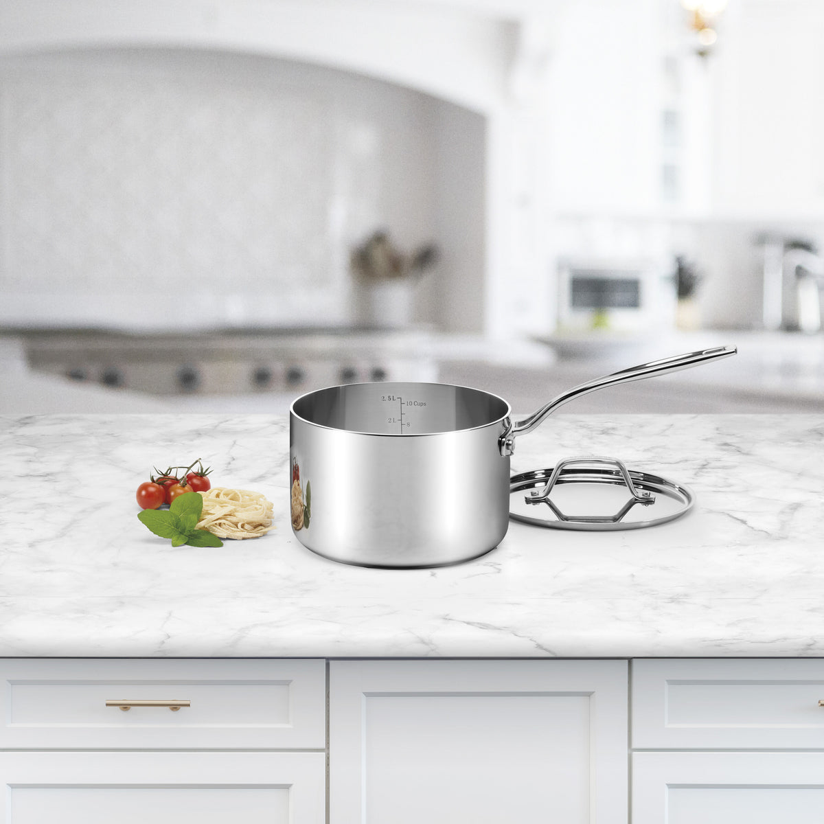 Custom-Clad 5-Ply 3 Qt. Saucepan with Cover | Cuisinart Cookware