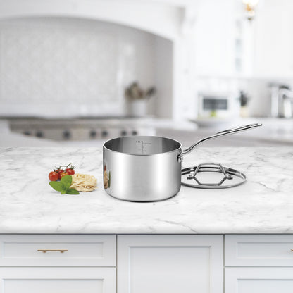 Custom-Clad 5-Ply 3 Qt. Saucepan with Cover | Cuisinart Cookware