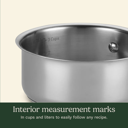 Chef's Classic™ Stainless 1 Qt. Saucepan with Cover | Cuisinart Cookware