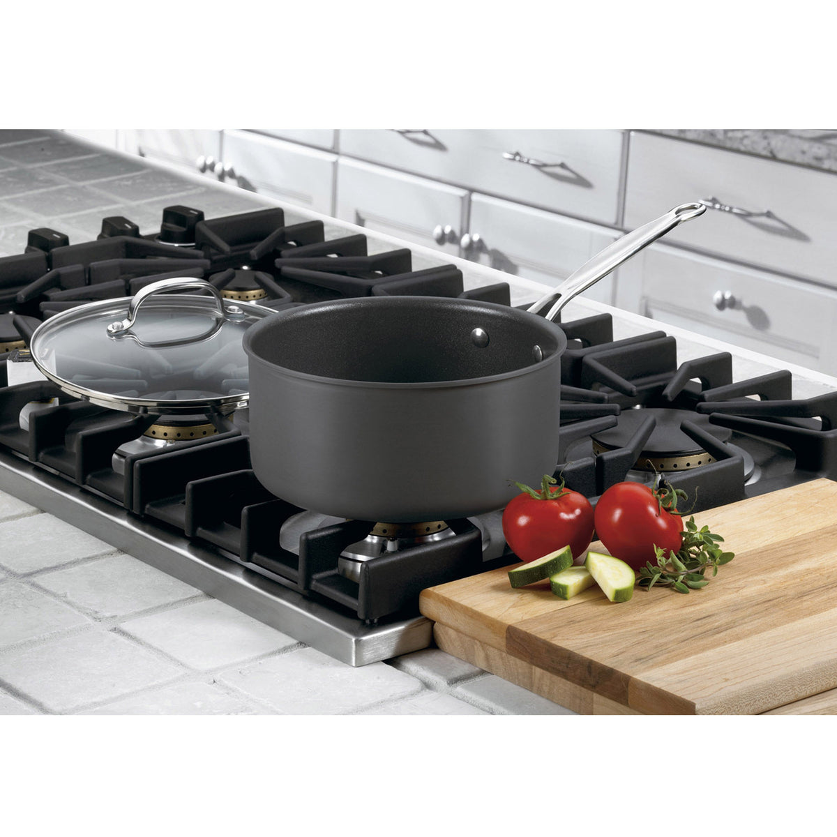 Chef's Classic™ Non-Stick Hard Anodized 4 Quart Saucepan | Cuisinart Cookware