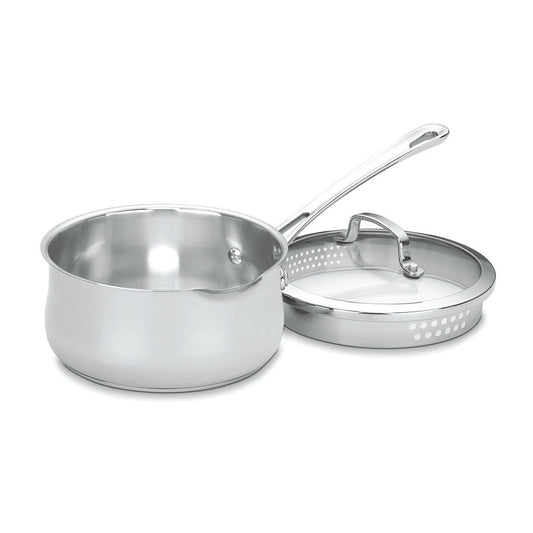 Contour® Stainless 2 Qt. Pour Saucepan with Cover | Cuisinart Cookware