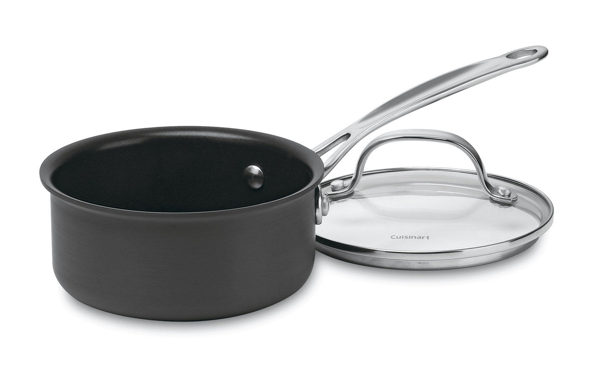 Chef's Classic™ Nonstick Hard Anodized 1 Quart Saucepan with Cover | Cuisinart Cookware