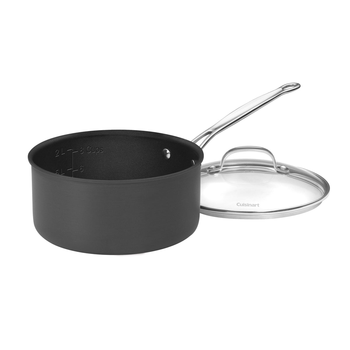 Chef's Classic™ Non-Stick Hard Anodized 3 Quart Saucepan | Cuisinart Cookware