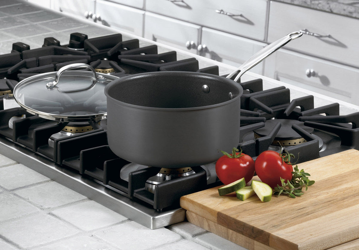 Chef's Classic™ Non-Stick Hard Anodized 3 Quart Saucepan | Cuisinart Cookware