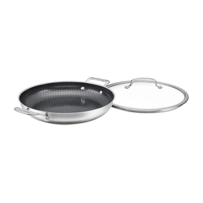 FusionPlus™ Hybrid Stainless Steel 12" Everyday Pan with Lid | Cuisinart Cookware
