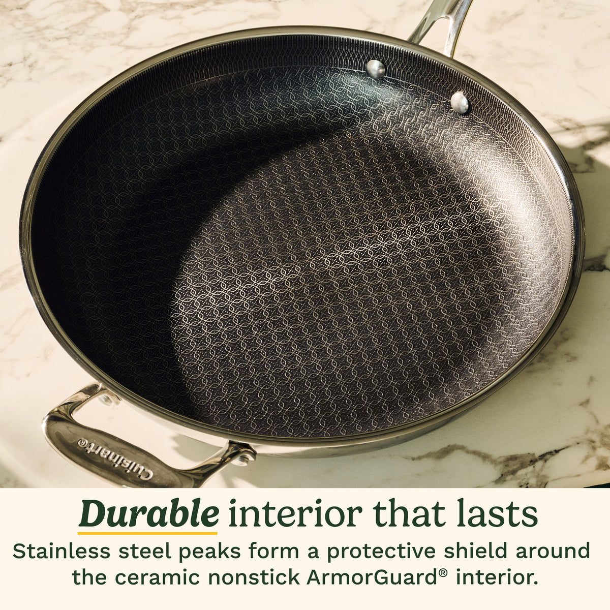 FusionPlus™ Hybrid Stainless Steel 12" Everyday Pan with Lid | Cuisinart Cookware