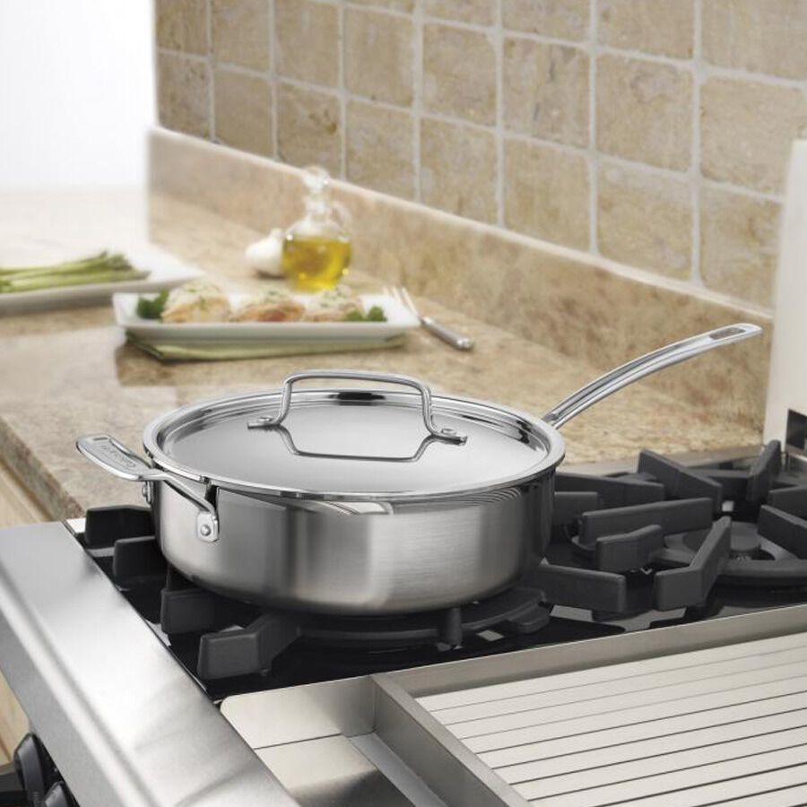 MultiClad Pro Triple Ply Stainless Cookware 3.5 Quart Sauté Pan | Cuisinart Cookware