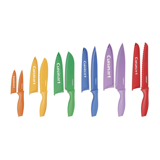 12 Piece Nonstick Color Knife Set with Blade Guards | Cuisinart Cutlery
