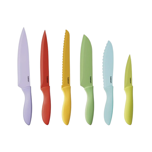 12 Piece Ceramic Coated Color Knife Set with Blade Guards | Cuisinart Cutlery