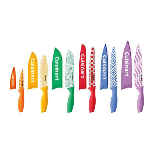 12 Piece Printed Color Knife Set with Blade Guards | Cuisinart Cutlery