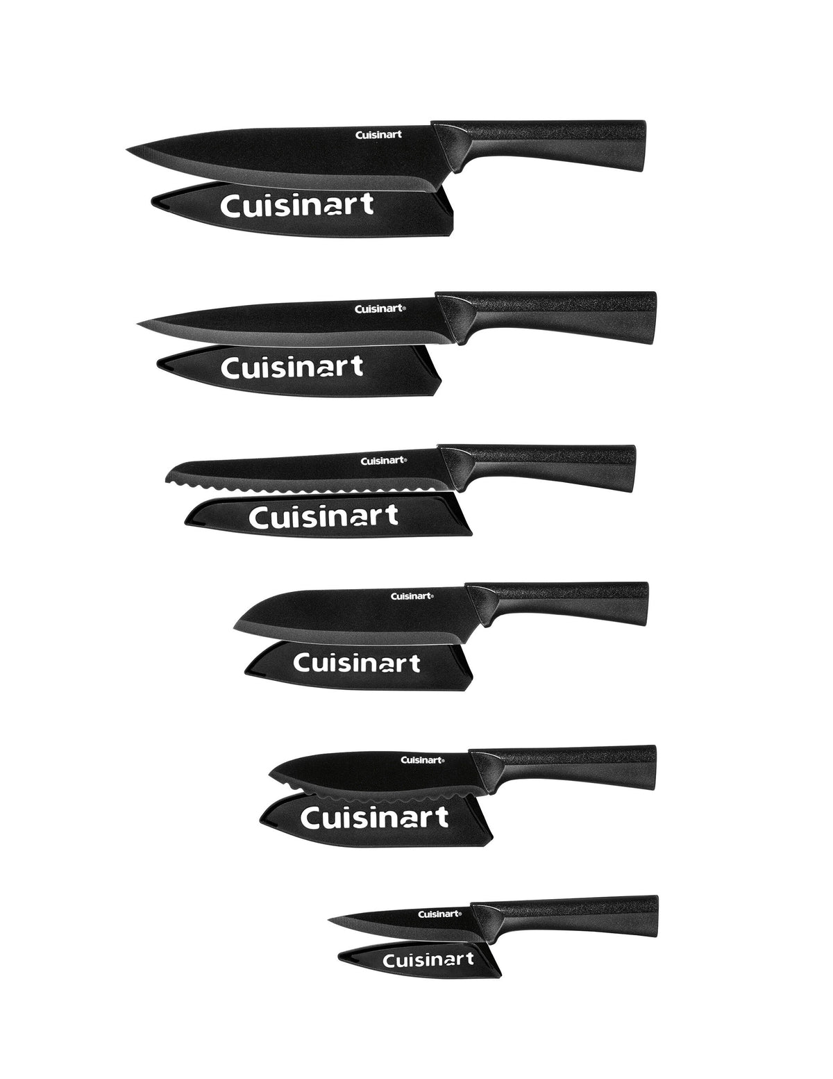 12 piece Black Metallic Coated Knife Set with Blade Guards | Cuisinart Cutlery
