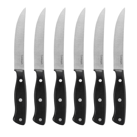 6 Piece Black Triple Rivet Steak Knife Set | Cuisinart Cutlery