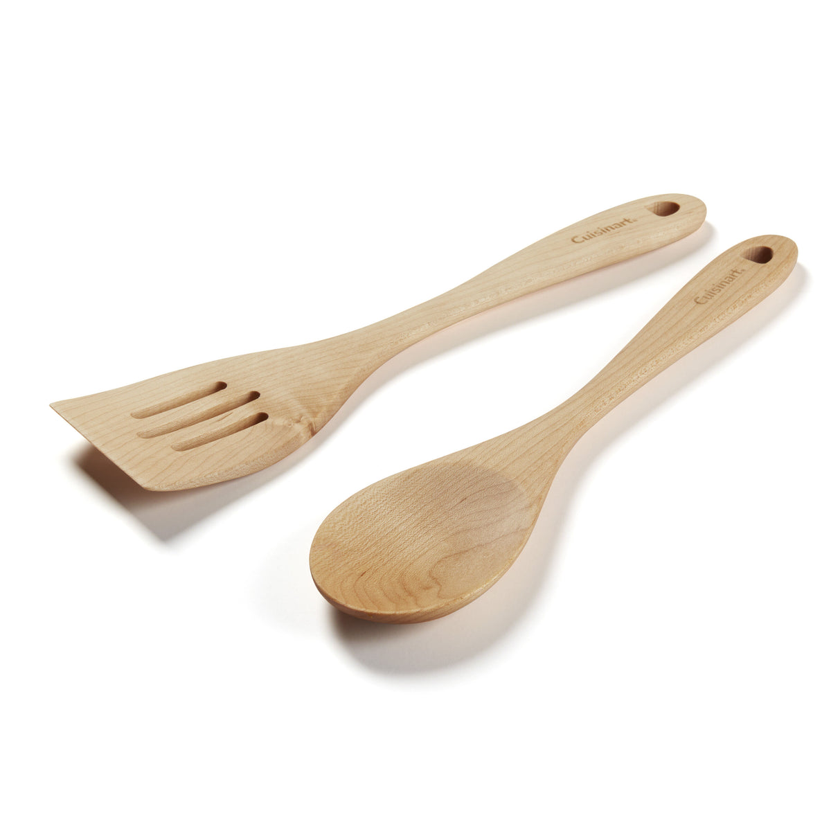 GreenGourmet® Maple Wood 2-Pc Tool Set (Slotted Turner & Solid Spoon) | Cuisinart Tools & Gadgets
