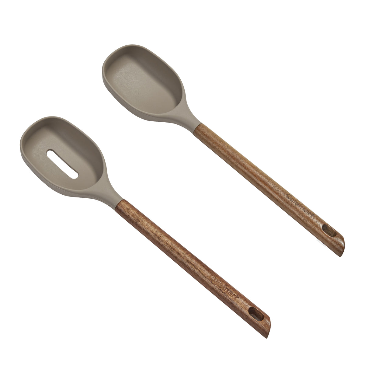 Acacia Fusion Slotted Spoon & Solid Spoon Set | Cuisinart Tools & Gadgets