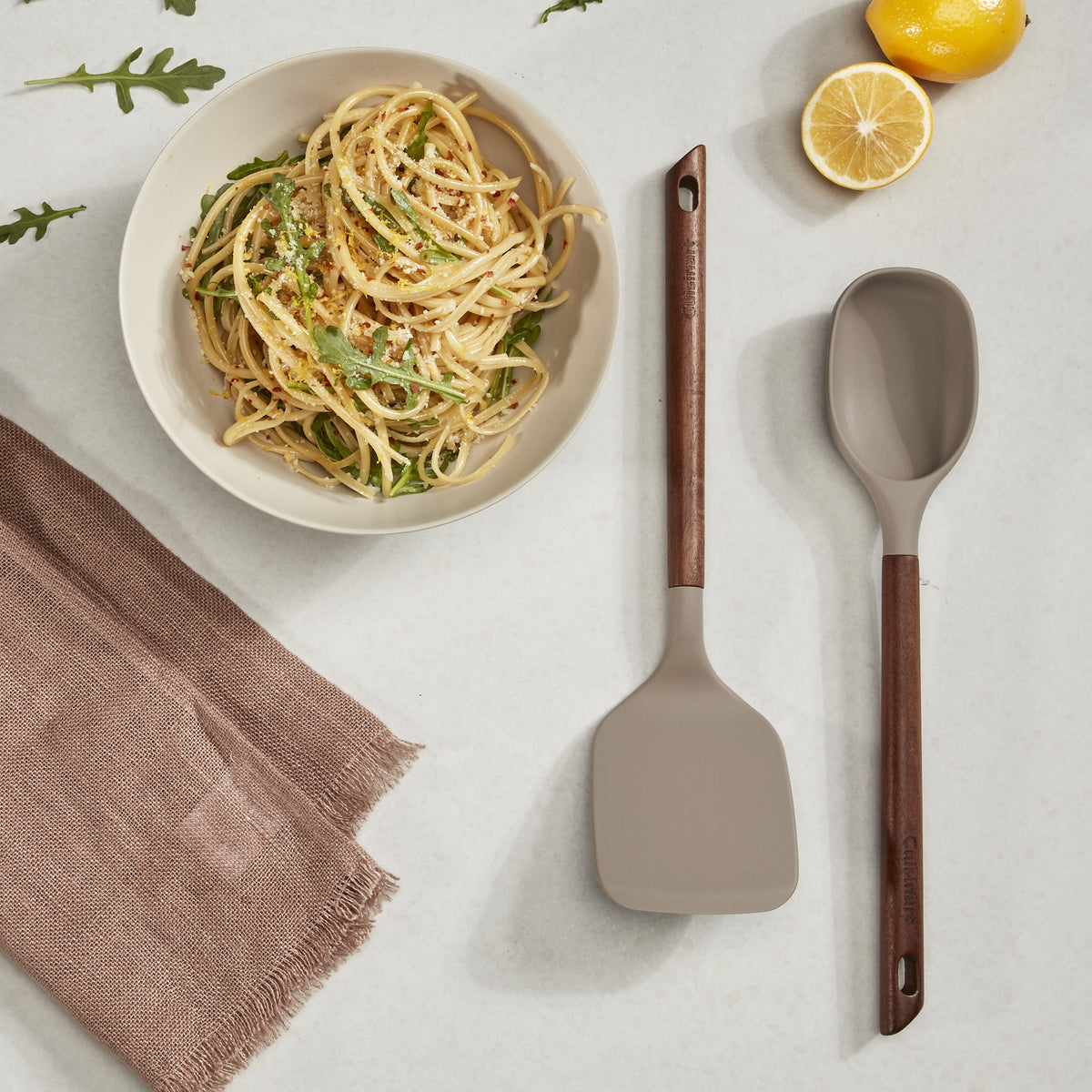 Acacia Fusion Solid Turner & Solid Spoon Set | Cuisinart Tools & Gadgets