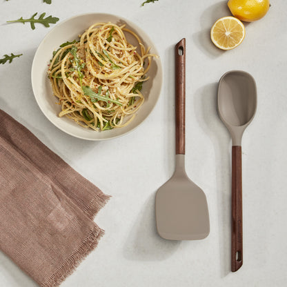Acacia Fusion Solid Turner & Solid Spoon Set | Cuisinart Tools & Gadgets
