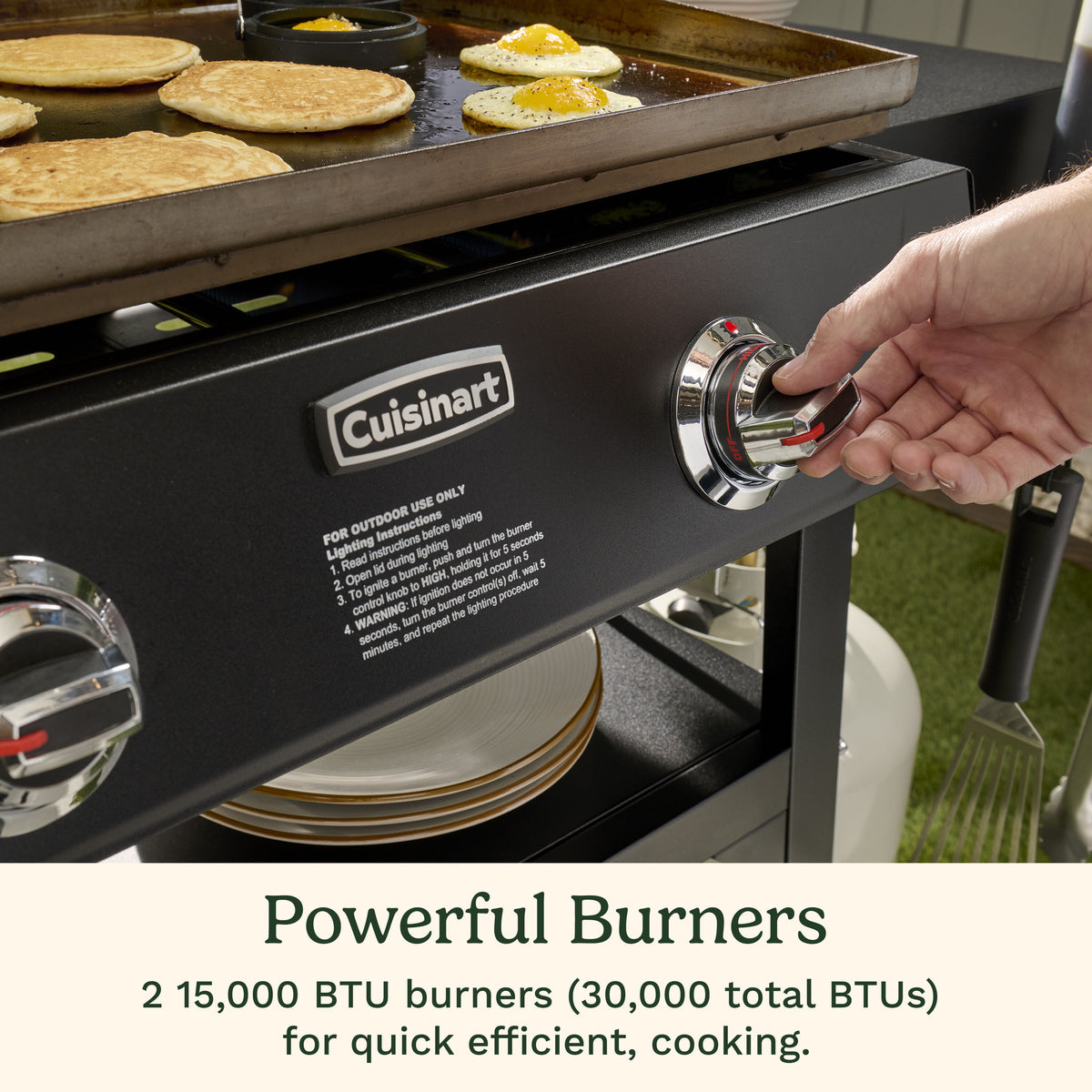 28" Outdoor Griddle with Hood | Cuisinart Grills & Griddles | Cuisinart Outdoors