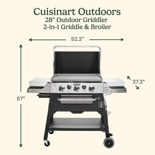 Cuisinart 28" Outdoor Griddler™ - 2-in-1 Griddle & Broiler | Cuisinart Grills and Griddles | Cuisinart Outdoors