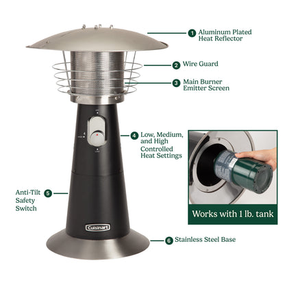 Portable Tabletop Patio Heater | Cuisinart Heaters & Fire Pits | Cuisinart Outdoors
