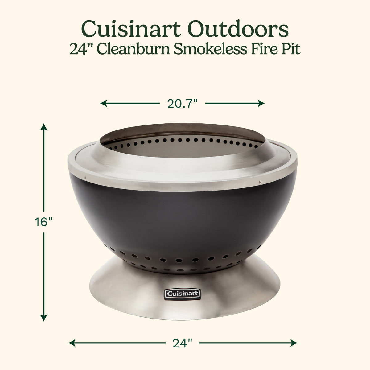 24" Cleanburn Fire Pit | Cuisinart Heaters & Fire Pits | Cuisinart Outdoors