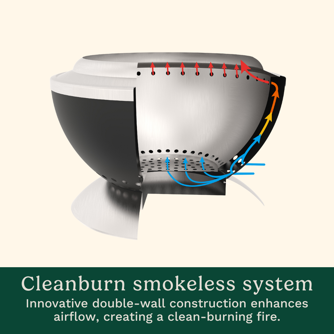 24" Cleanburn Fire Pit | Cuisinart Heaters & Fire Pits | Cuisinart Outdoors