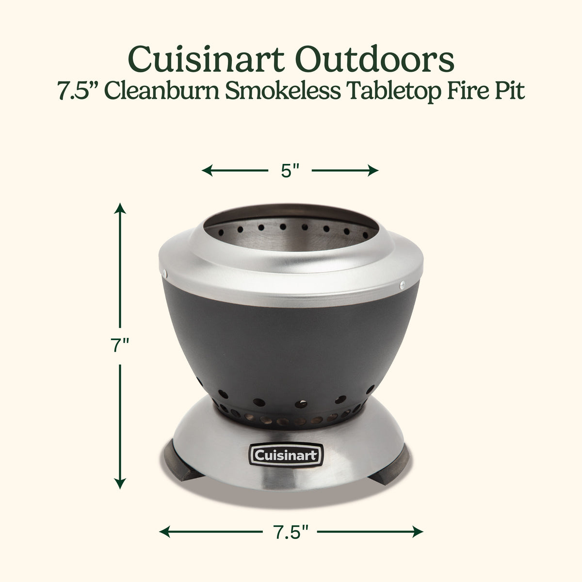 7.5” Cleanburn Smokeless Table Top Fire Pit | Cuisinart Heaters & Fire Pits | Cuisinart Outdoors