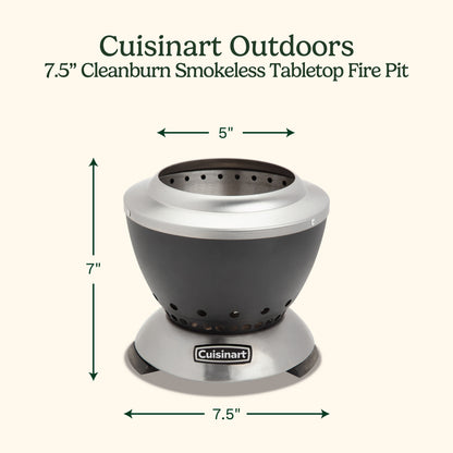 7.5” Cleanburn Smokeless Table Top Fire Pit | Cuisinart Heaters & Fire Pits | Cuisinart Outdoors
