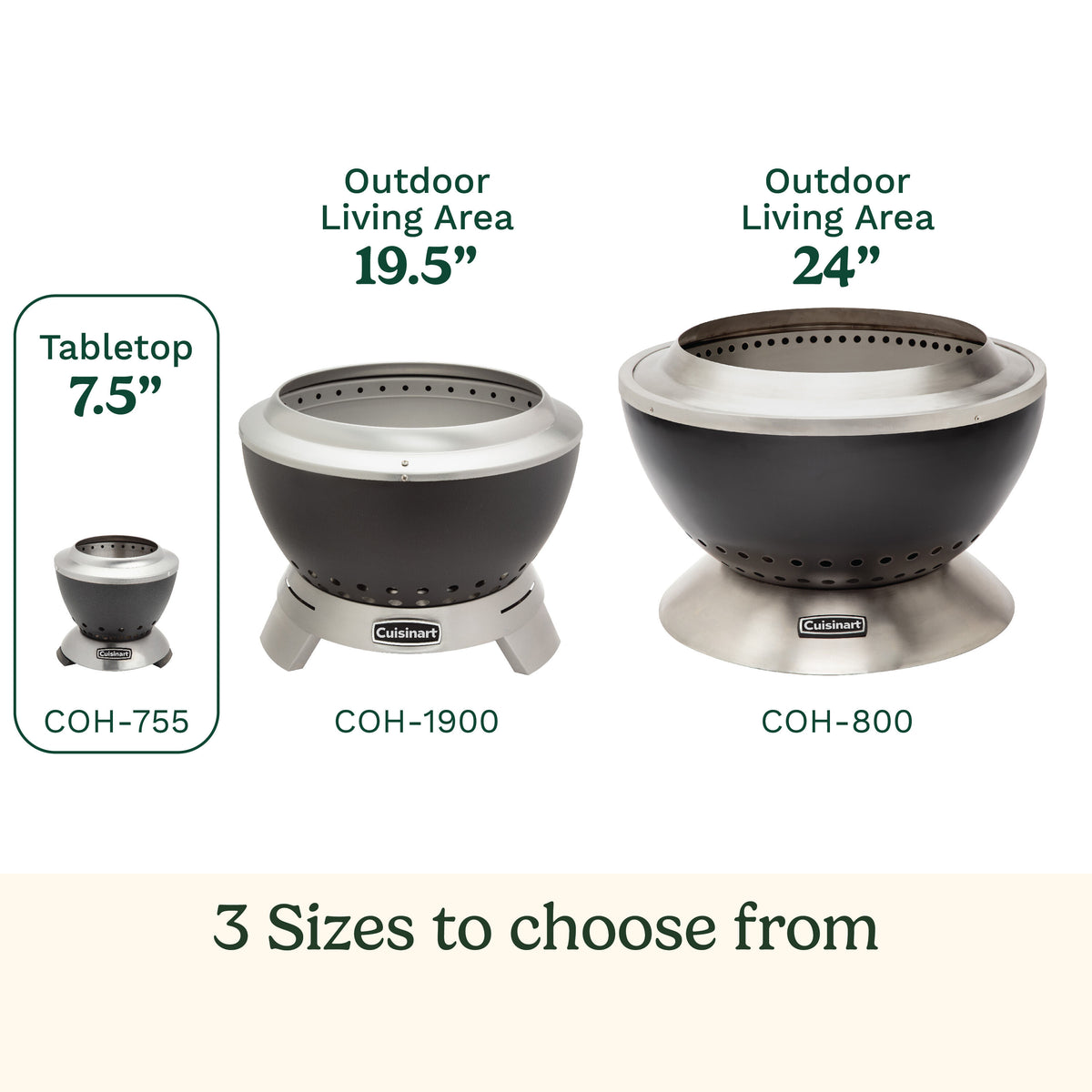 7.5” Cleanburn Smokeless Table Top Fire Pit | Cuisinart Heaters & Fire Pits | Cuisinart Outdoors